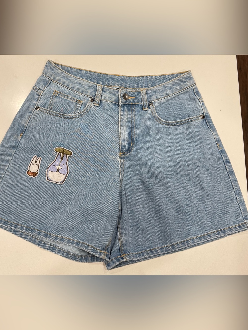Her Universe My Neighbor Totoro Denim Shorts Blue High Rise Size 5 Hot Topic
